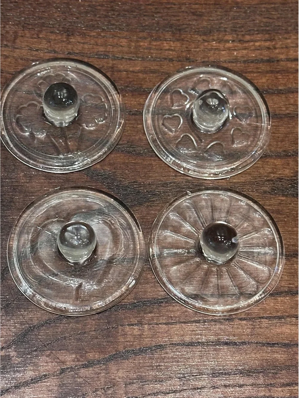 Vintage William Sonoma Glass Cookie Press, Set of 4